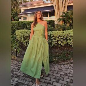 Abercrombie & Fitch Green Midi Dress